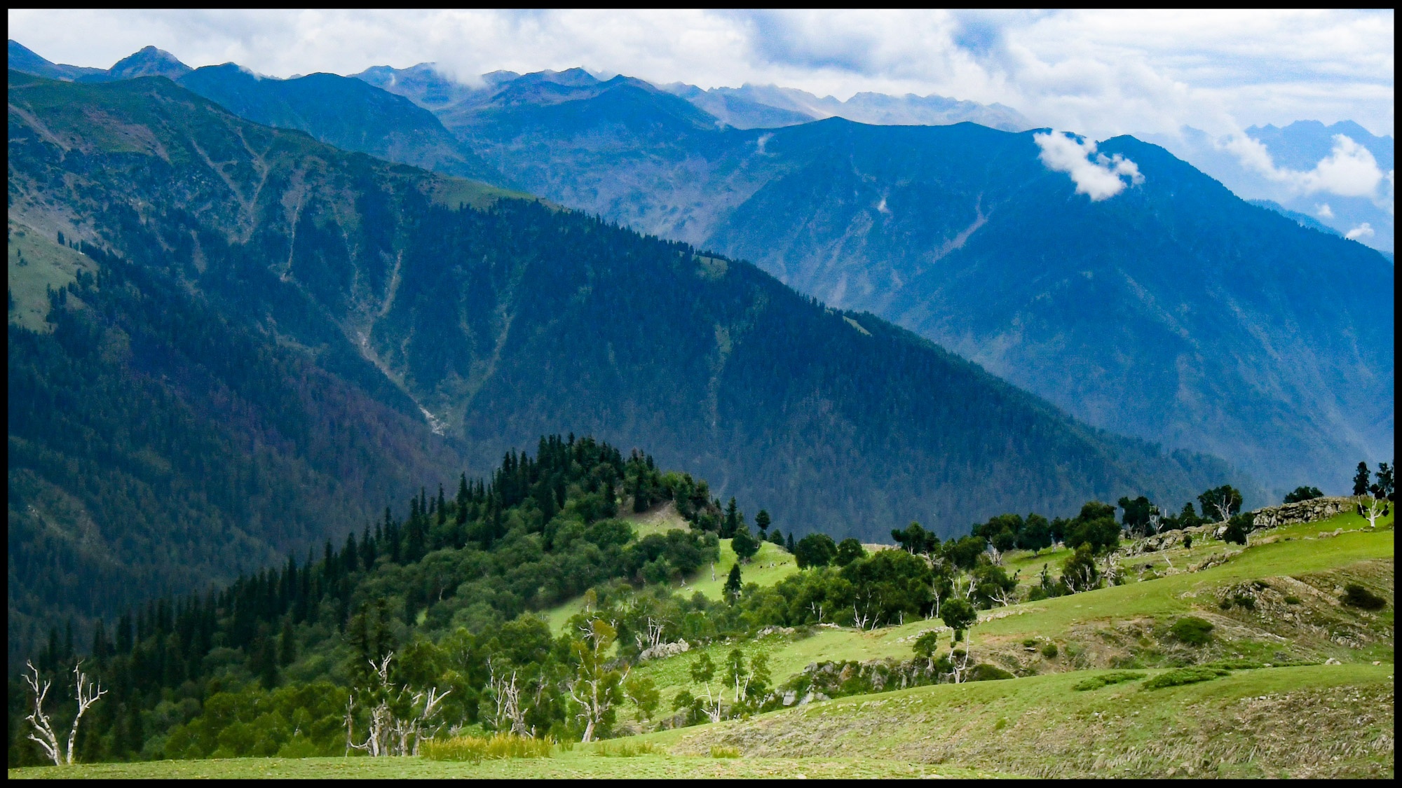 Mountains across border